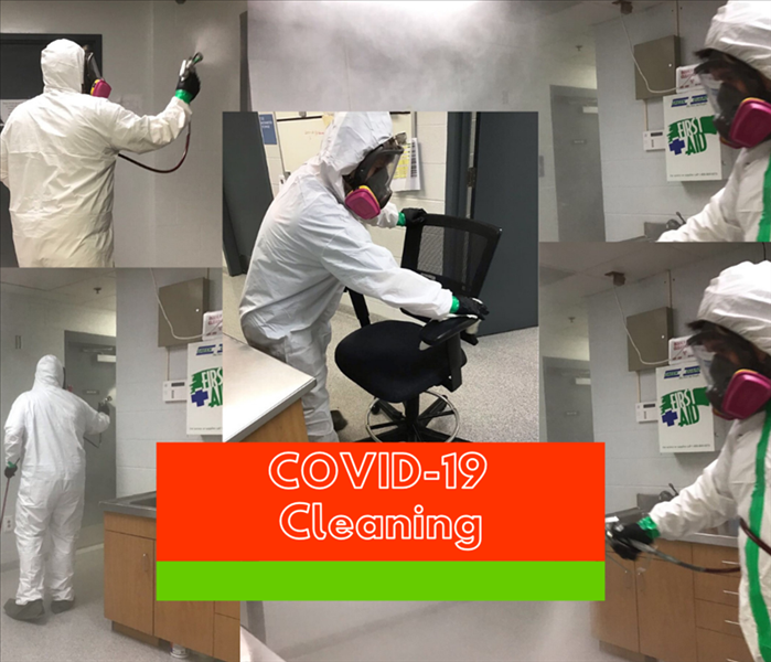 cleaning crew is PPE sanizing
